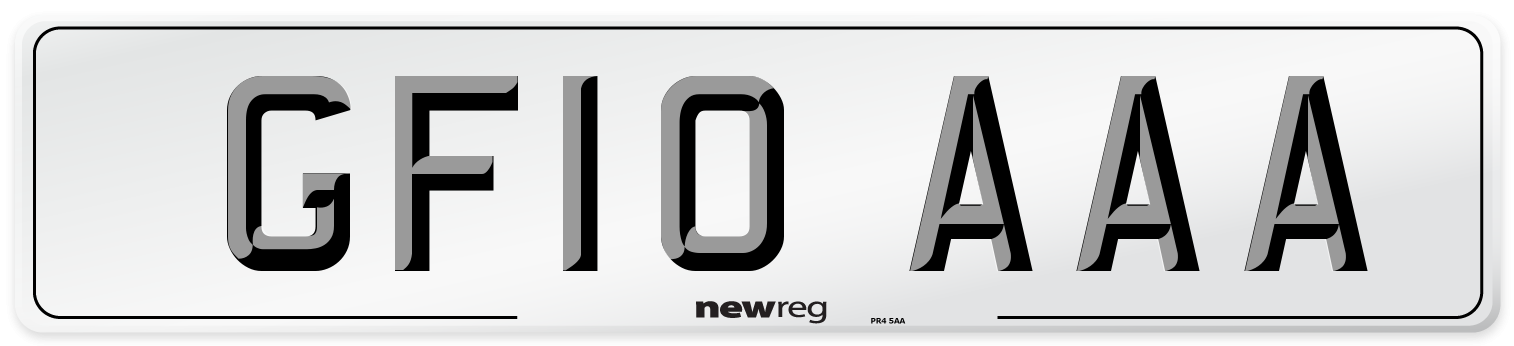 GF10 AAA Number Plate from New Reg